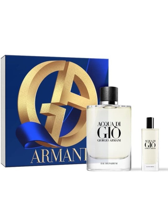Armani Acqua di Gio Eau de Parfum Set regalo eau de parfum 125ml e miniatura eau de parfum 15ml uomo