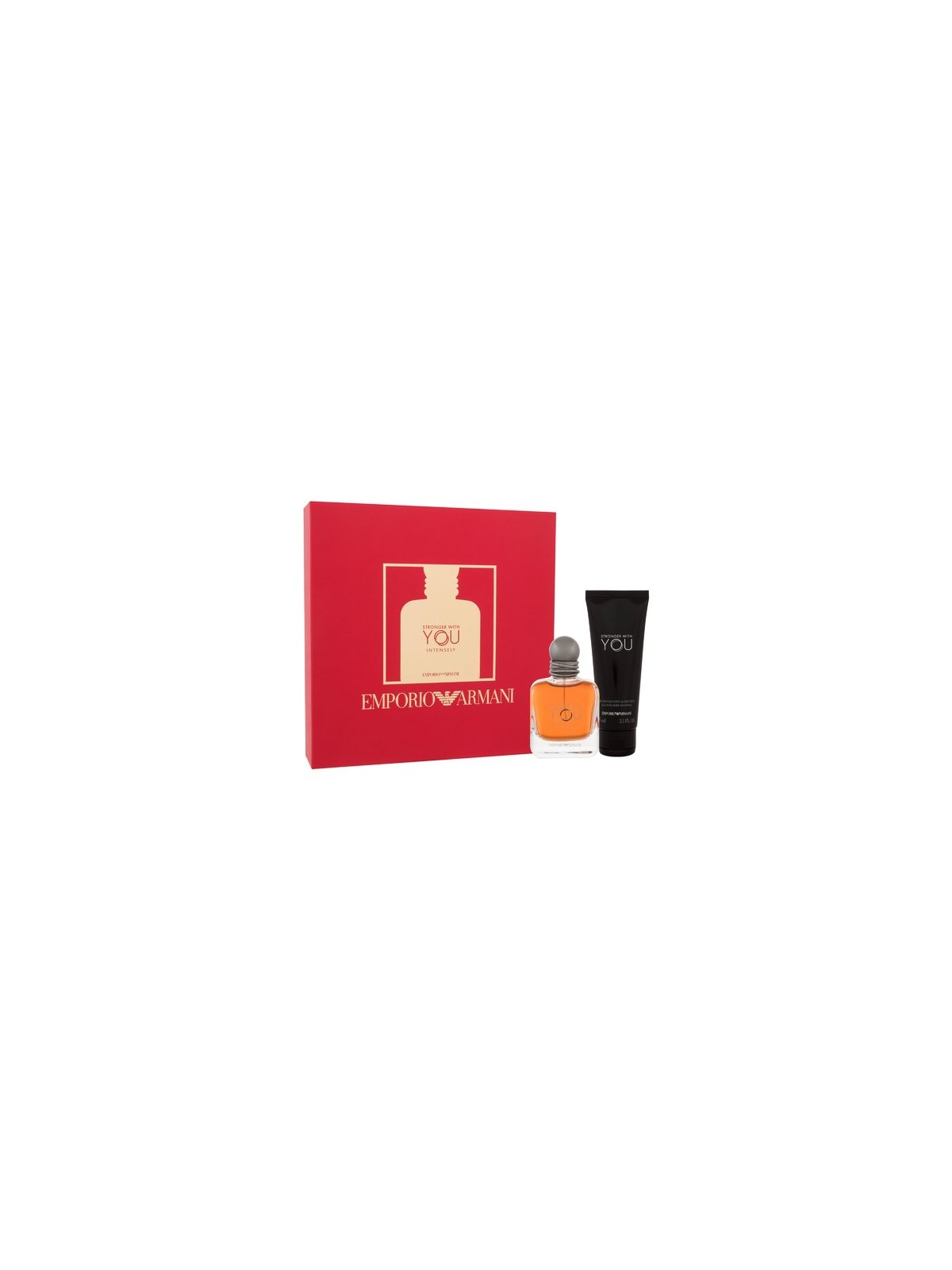 Armani Stronger With You Intensely Gift set eau de parfum 50ml e gel doccia 75ml uomo