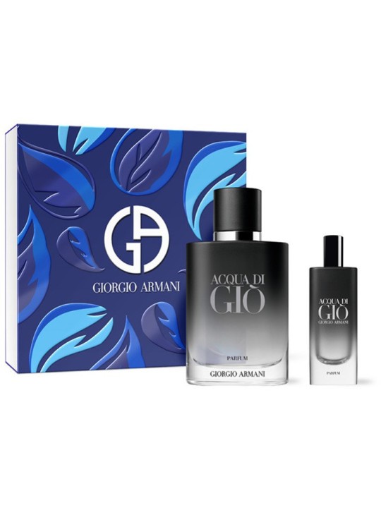 Armani Acqua Di Gio Parfum Gift Set Parfum 100ml e miniature 15ml uomo Armani www.essenzetotalstyle.com 