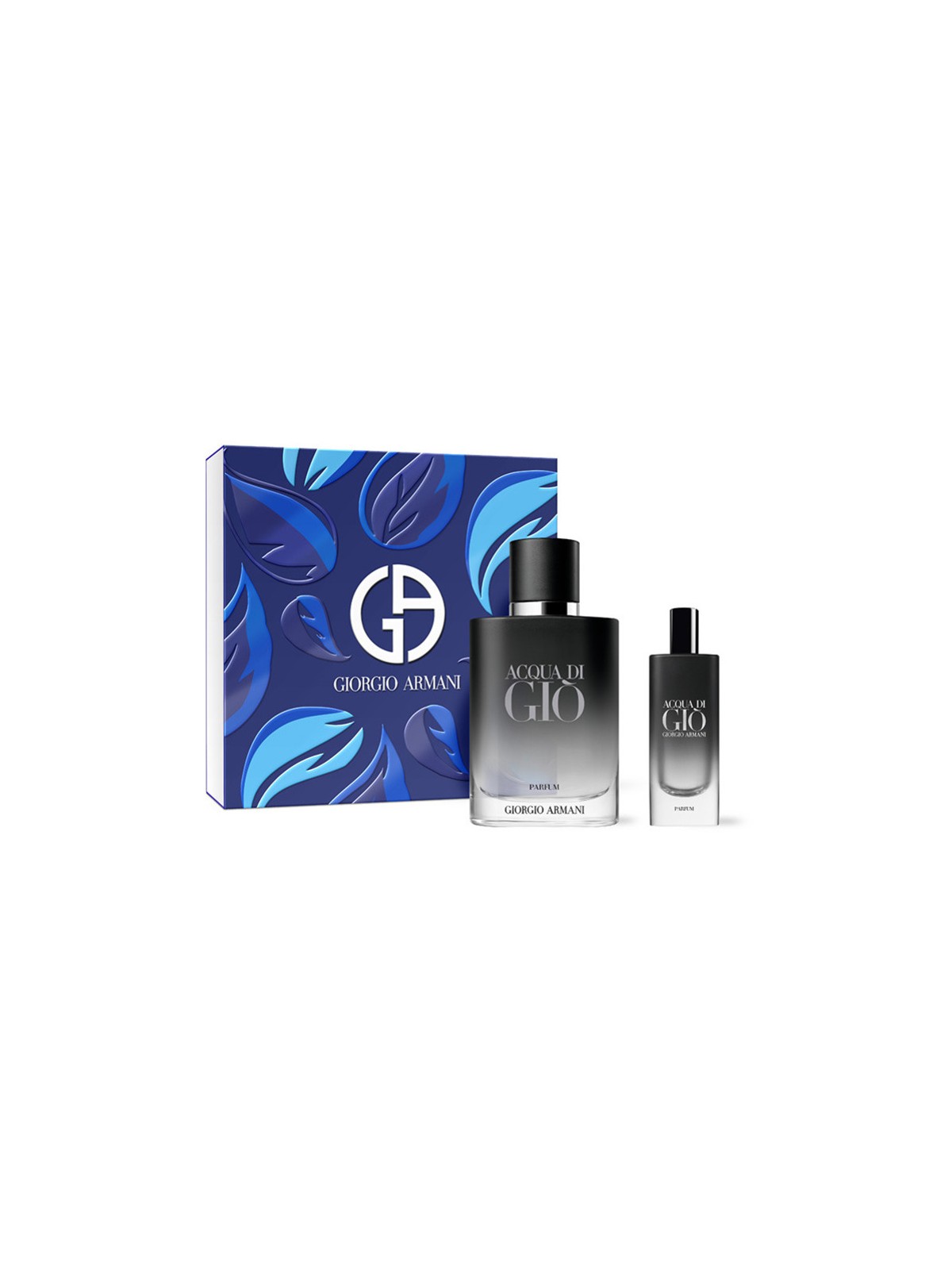 Armani Acqua Di Gio Parfum Gift Set Parfum 100ml e miniature 15ml uomo Armani www.essenzetotalstyle.com 