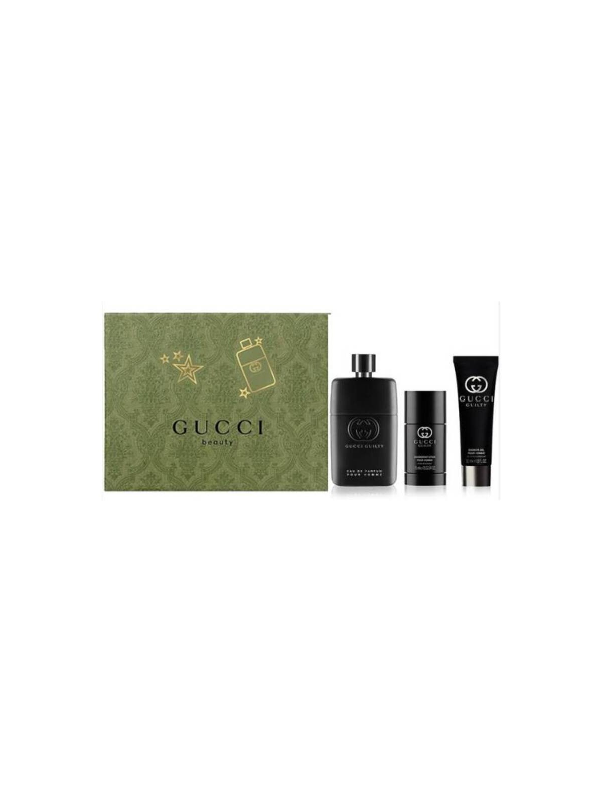 Gucci Guilty pour Homme Set regalo eau de toilette 90ml, deodorante 75ml e gel doccia 50ml uomo