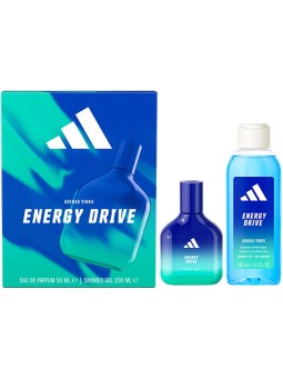 Set regalo Adidas Vibes Energy Drive: eau de parfum 50ml e gel doccia 100ml uomo