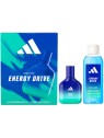 Set regalo Adidas Vibes Energy Drive: eau de parfum 50ml e gel doccia 100ml uomo