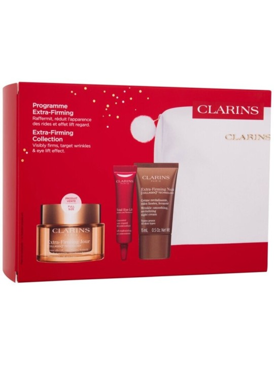 Clarins Extra-Firming Jour Lift Effect, Crema Giorno Antirughe - Set Regalo 50ml donna Clarins www.essenzetotalstyle.com 