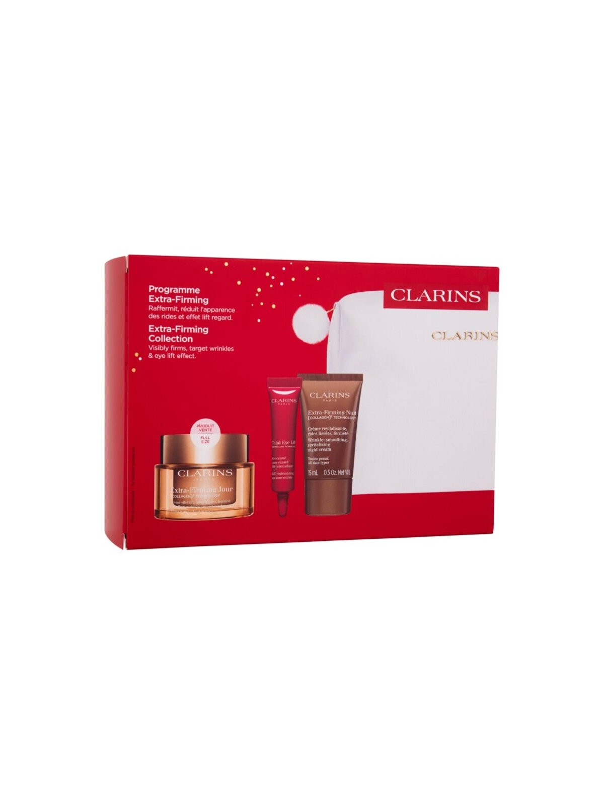 Clarins Extra-Firming Jour Lift Effect, Crema Giorno Antirughe - Set Regalo 50ml donna Clarins www.essenzetotalstyle.com 