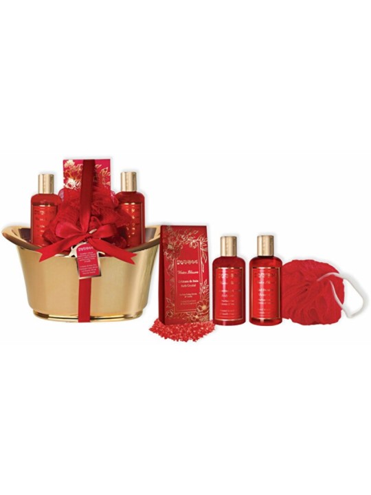 Set regalo Parisax per il bagno in vasca dorata (fragole e vaniglia Mraen) donna