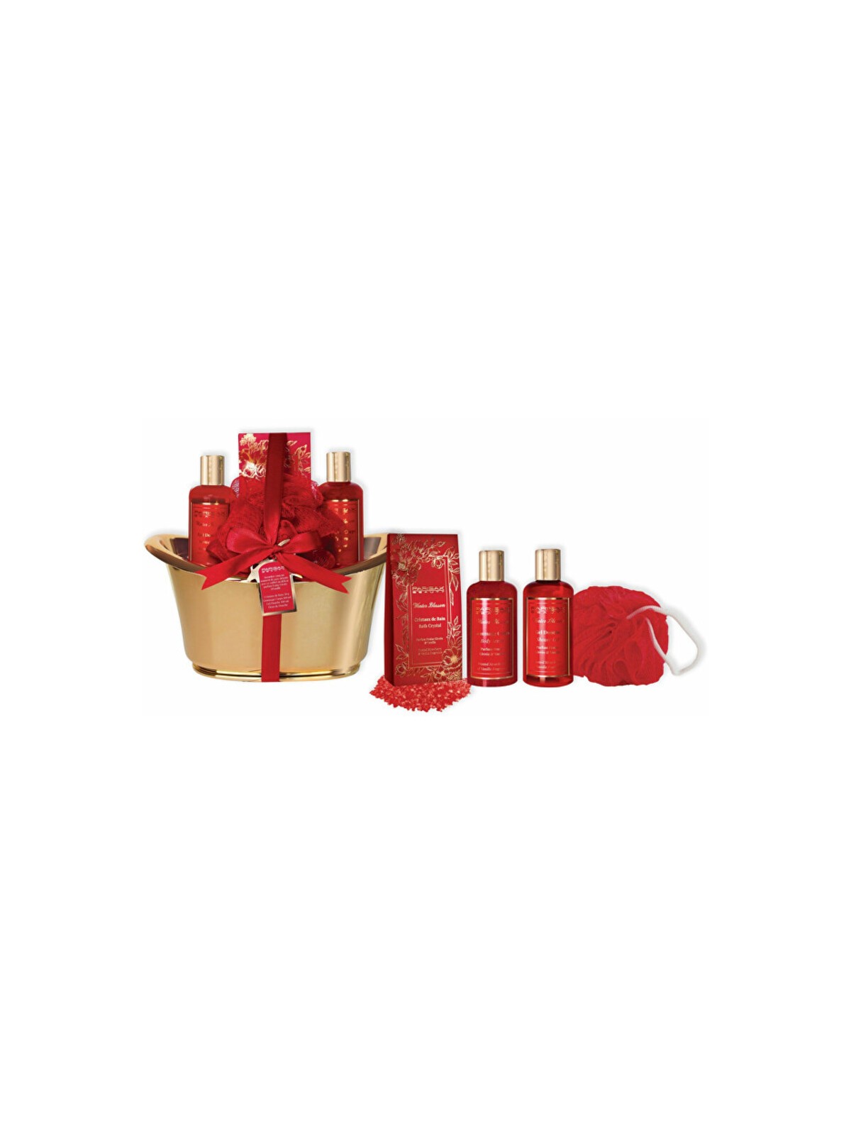 Set regalo Parisax per il bagno in vasca dorata (fragole e vaniglia Mraen) donna