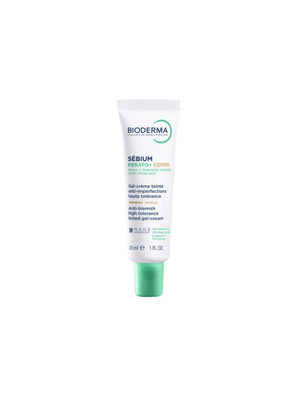 Bioderma Sbium Kerato+ Cover Anti-Blemish Tinted Gel-Cream - BB cream 30ml donna Medium