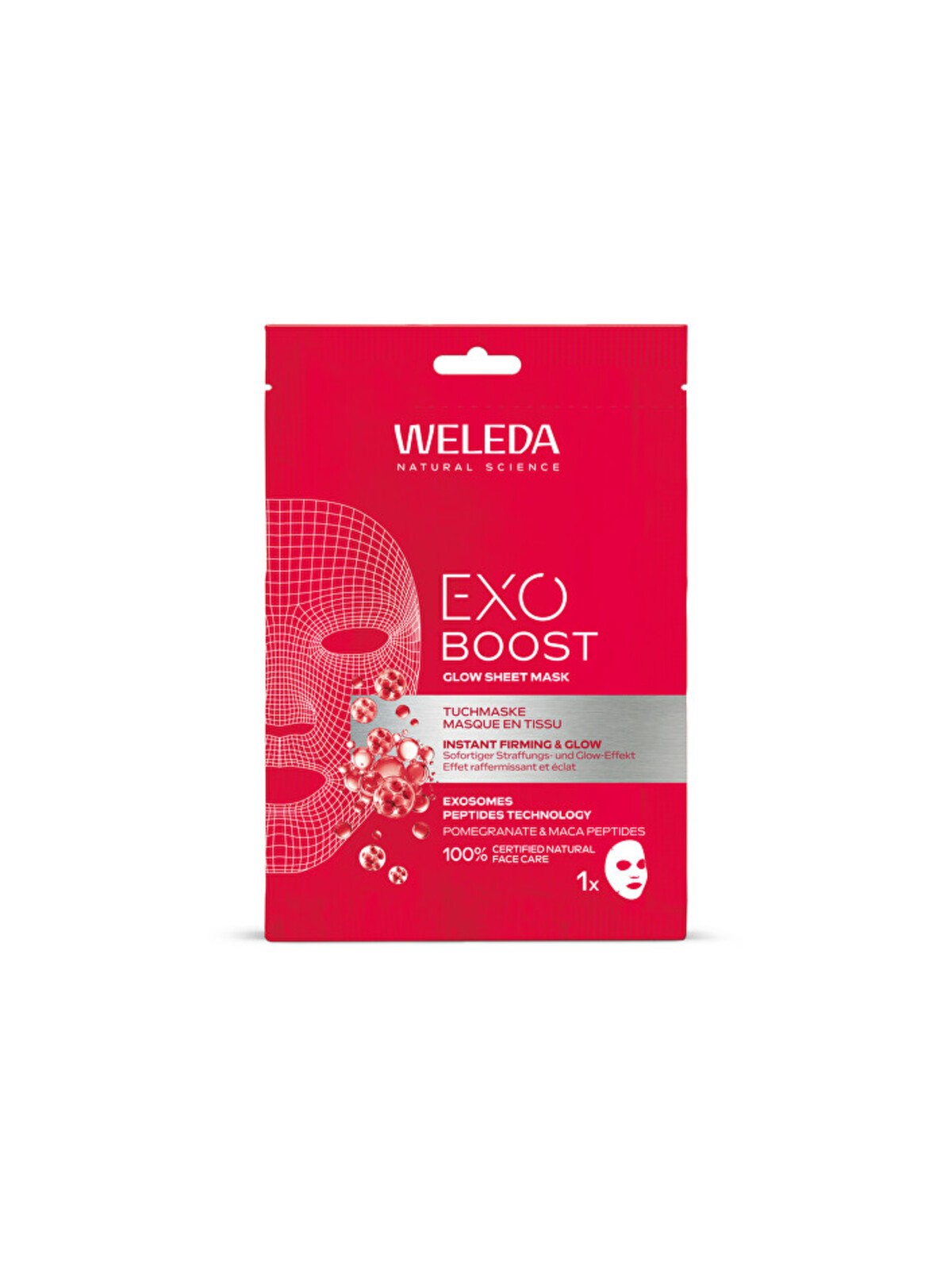 Maschera viso rassodante Weleda Grant's mela e maca-peptidi 20ml donna