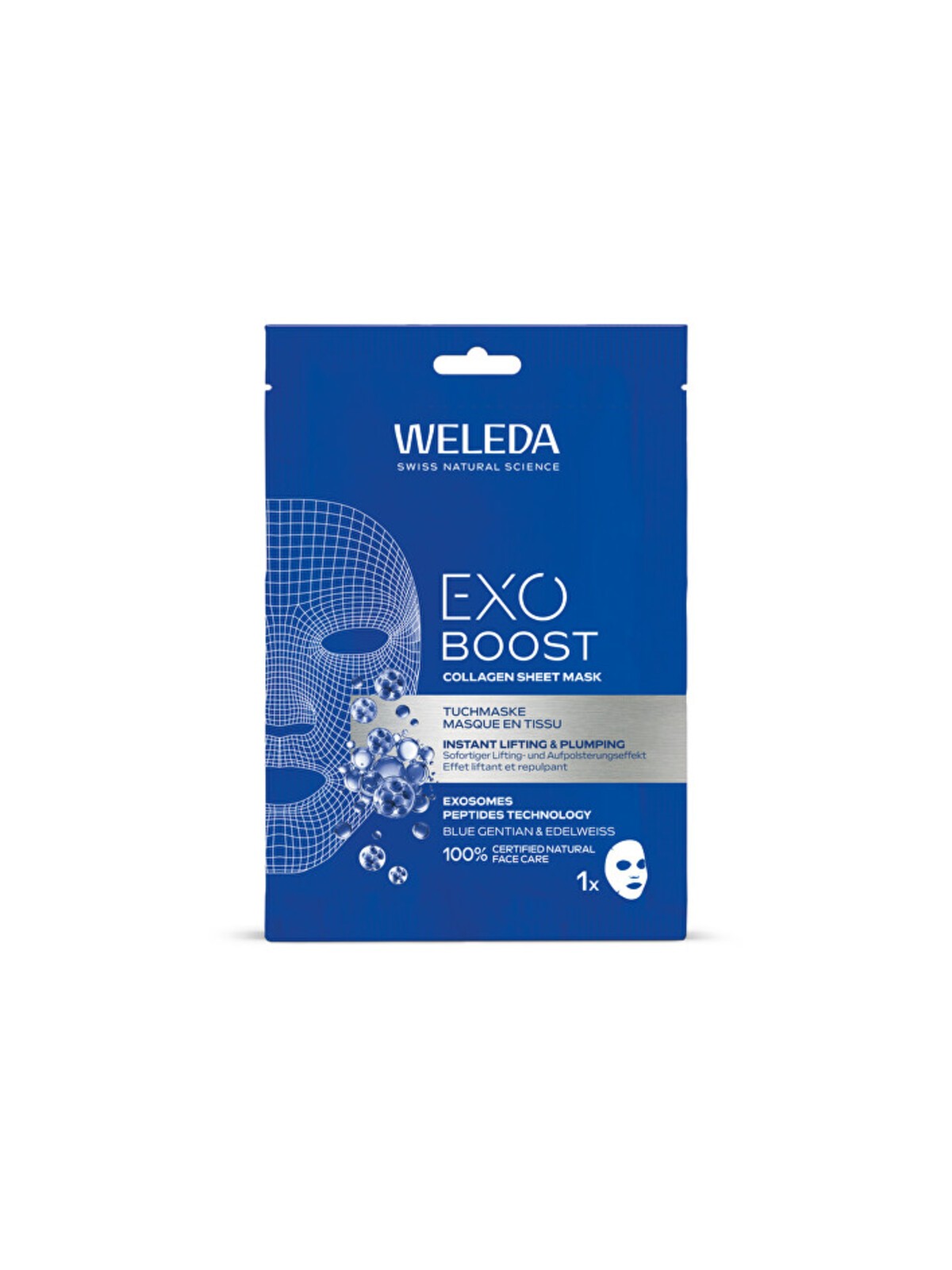 Weleda Modr ho?ec e prot? Alp Mask - Maschera viso al collagene 20ml donna