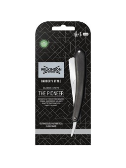 Lame Wilkinson Sword Cut Throat + Lame a doppio filo (5 pezzi) - Rasoio + lame di ricambio per uomo