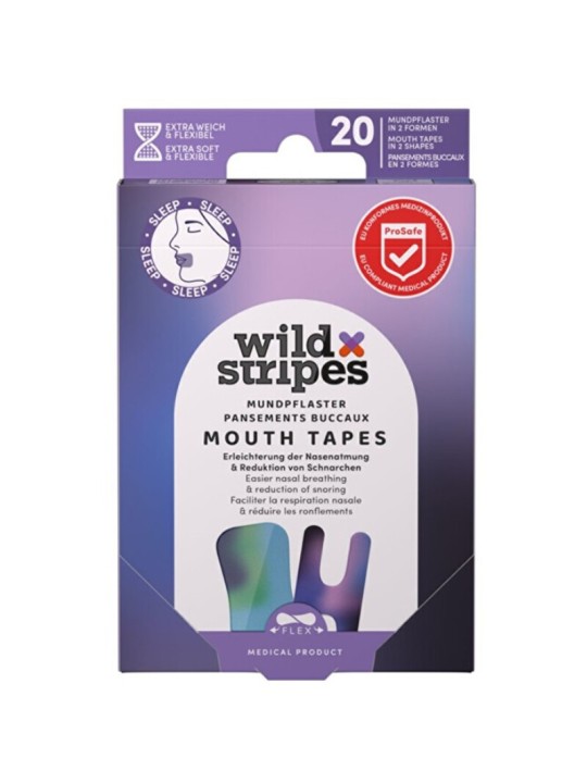 Cerotti per la bocca Wild Stripes Sunset - Cerotti per favorire la respirazione nasale notturna, 20 pezzi, donna