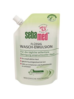 Sebamed Olive Face & Body Wash Refill - Ricarica di ricambio per emulsione detergente con olio d'oliva 400ml donna