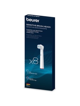 Testine di ricambio per spazzolino Beurer (8 pezzi) per denti sensibili, unisex