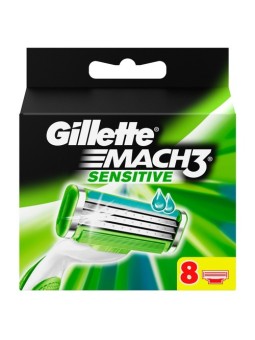 Gillette Mach 3 Sensitive - Testina di ricambio 4.0 pezzi uomo