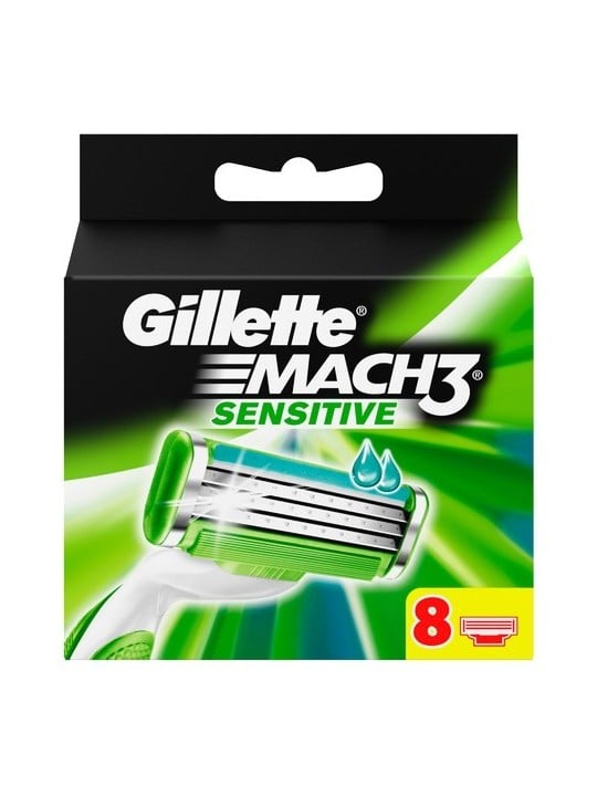 Gillette Mach 3 Sensitive - Testina di ricambio 4.0 pezzi uomo