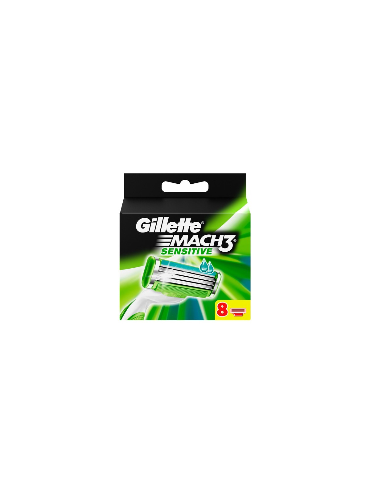 Gillette Mach 3 Sensitive - Testina di ricambio 4.0 pezzi uomo