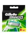 Gillette Mach 3 Sensitive - Testina di ricambio 4.0 pezzi uomo