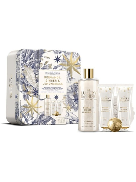 Set regalo The Luxury Bathing Company per la cura del corpo in latta (Bergamotto, Zenzero e Citronella) donna