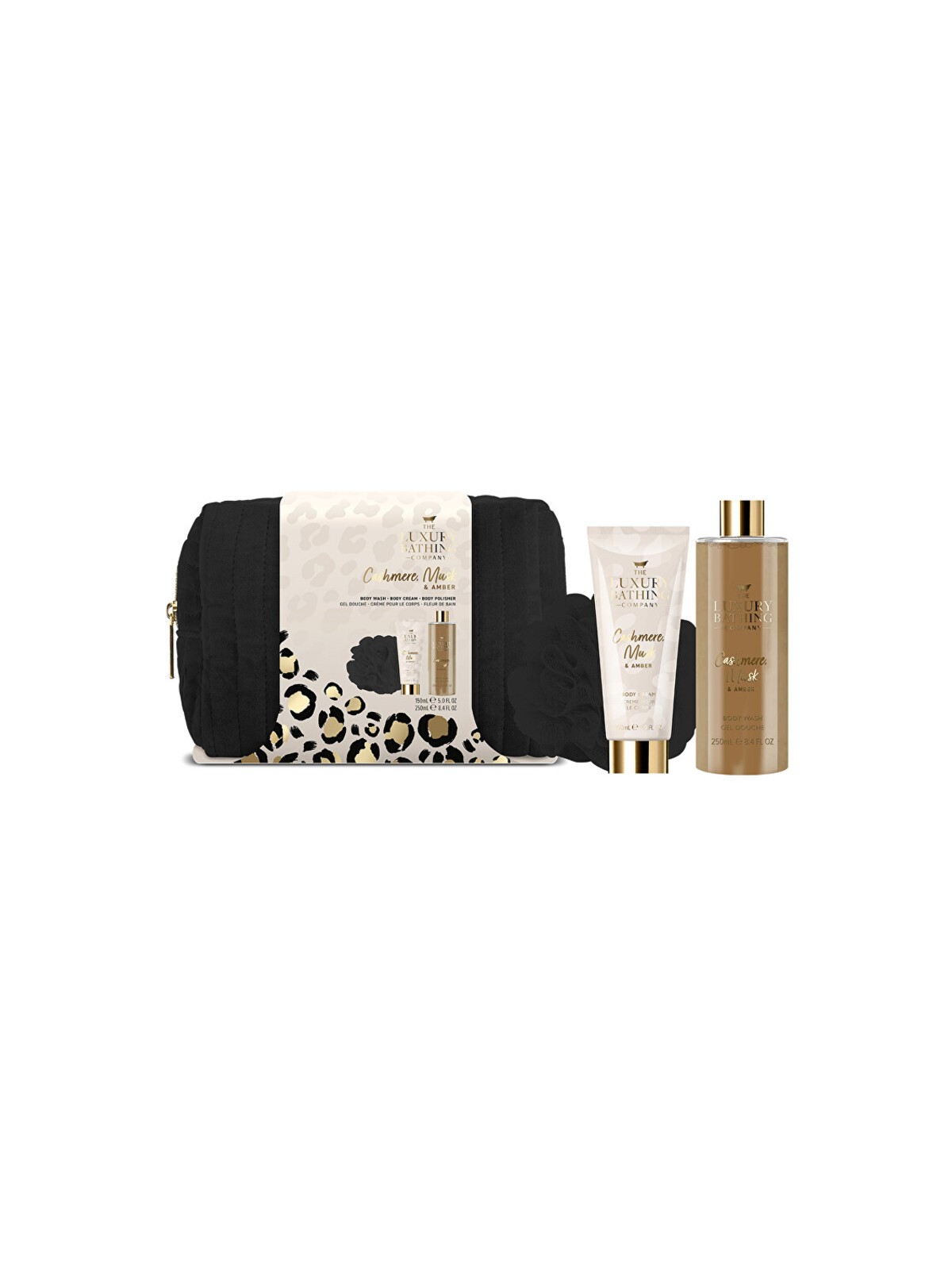 Set regalo Luxury Bathing Company con prodotti per la cura del corpo in vassoio cosmetico (Kamr, Mous & Ambra) donna