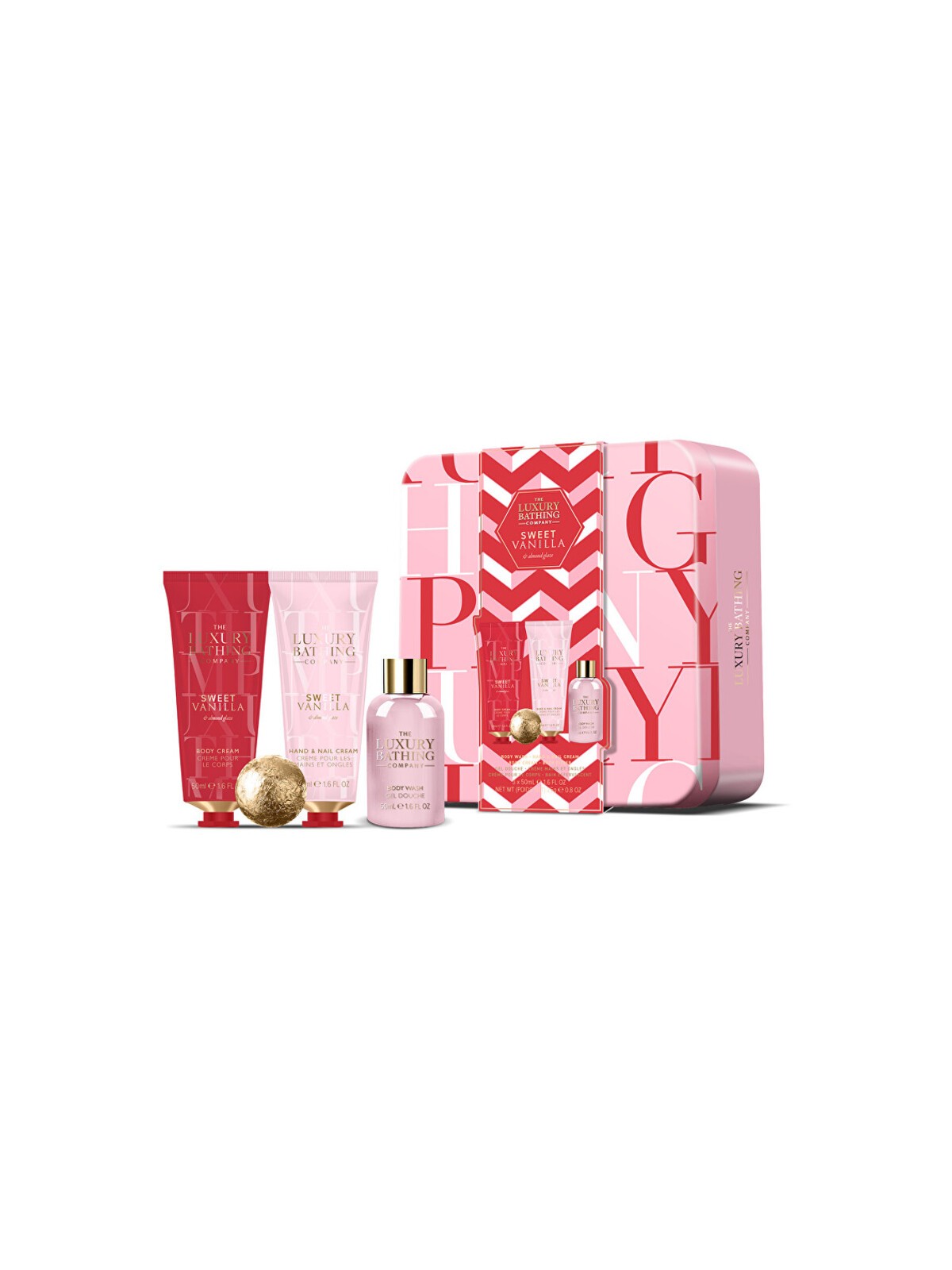 Set regalo Luxury Bathing Company in latta (Vaniglia e Mandorla) donna