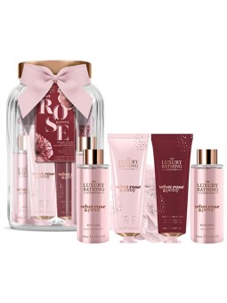 Set regalo Velvet Rose in vetro della Luxury Bathing Company (R?e & Pivo?ka) donna