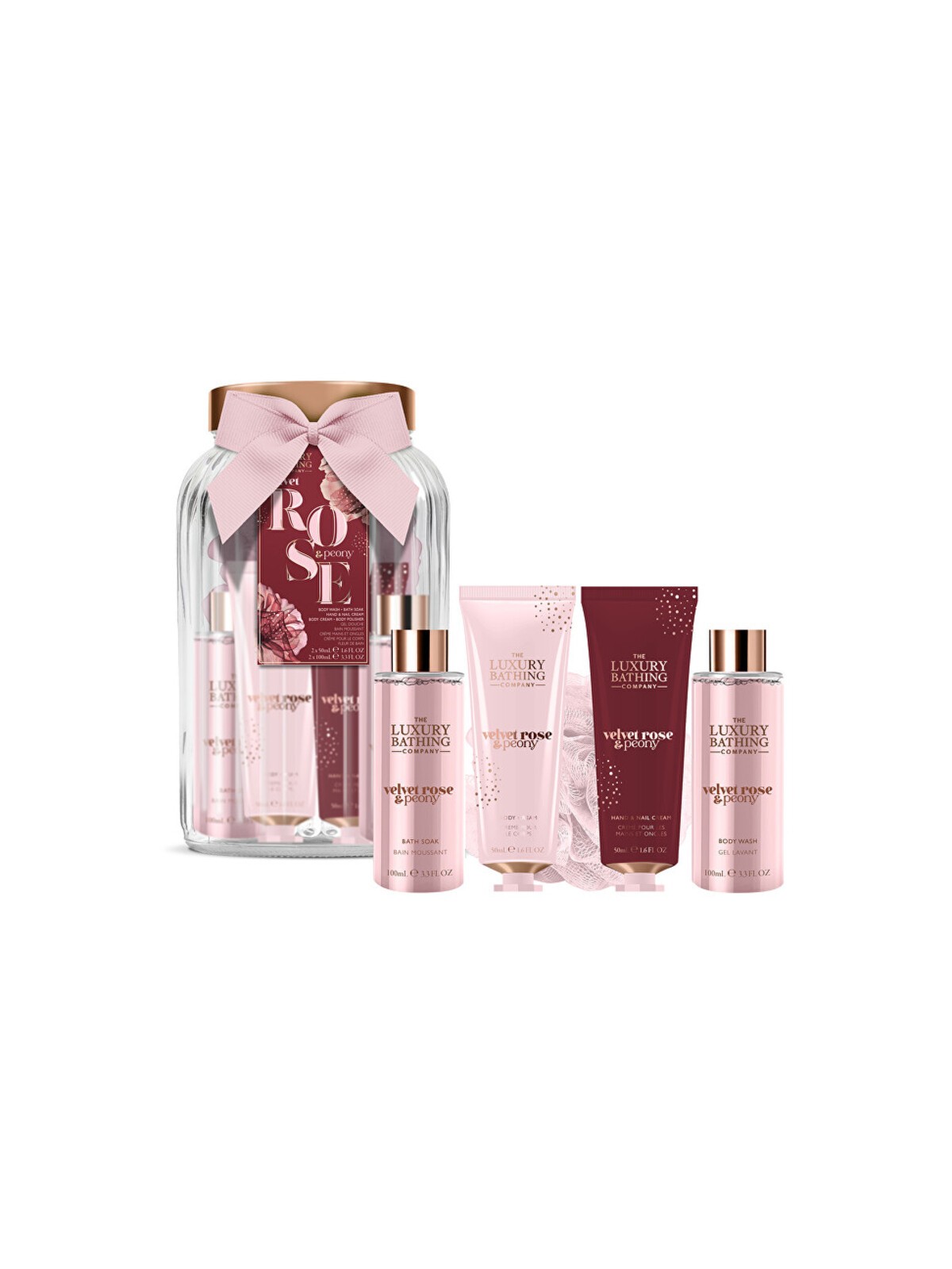 Set regalo Velvet Rose in vetro della Luxury Bathing Company (R?e & Pivo?ka) donna