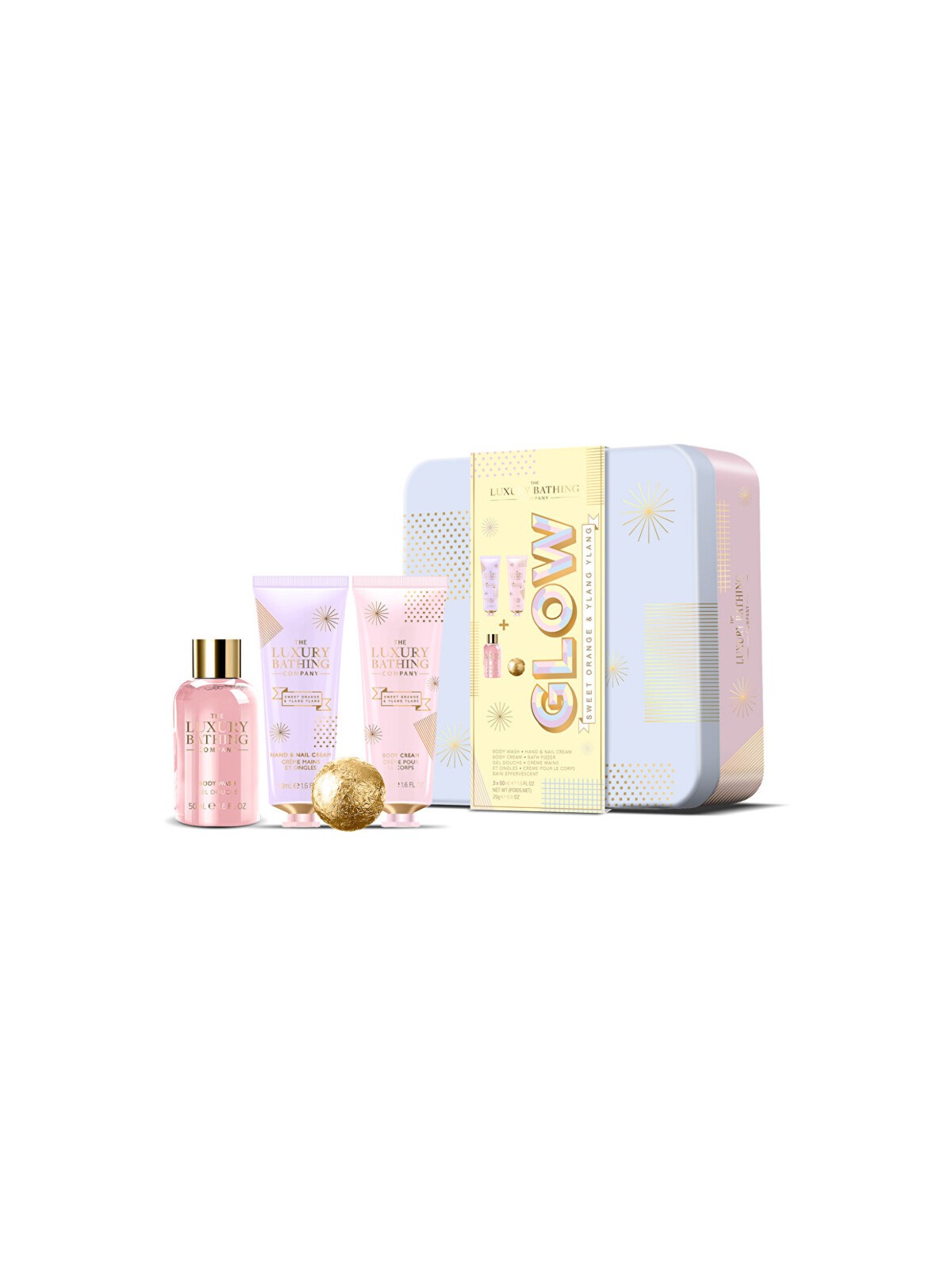 Set regalo Luxury Bathing Company con asciugamano per la cura del corpo in tin dze (Pomeranian & Ylang Ylang) donna