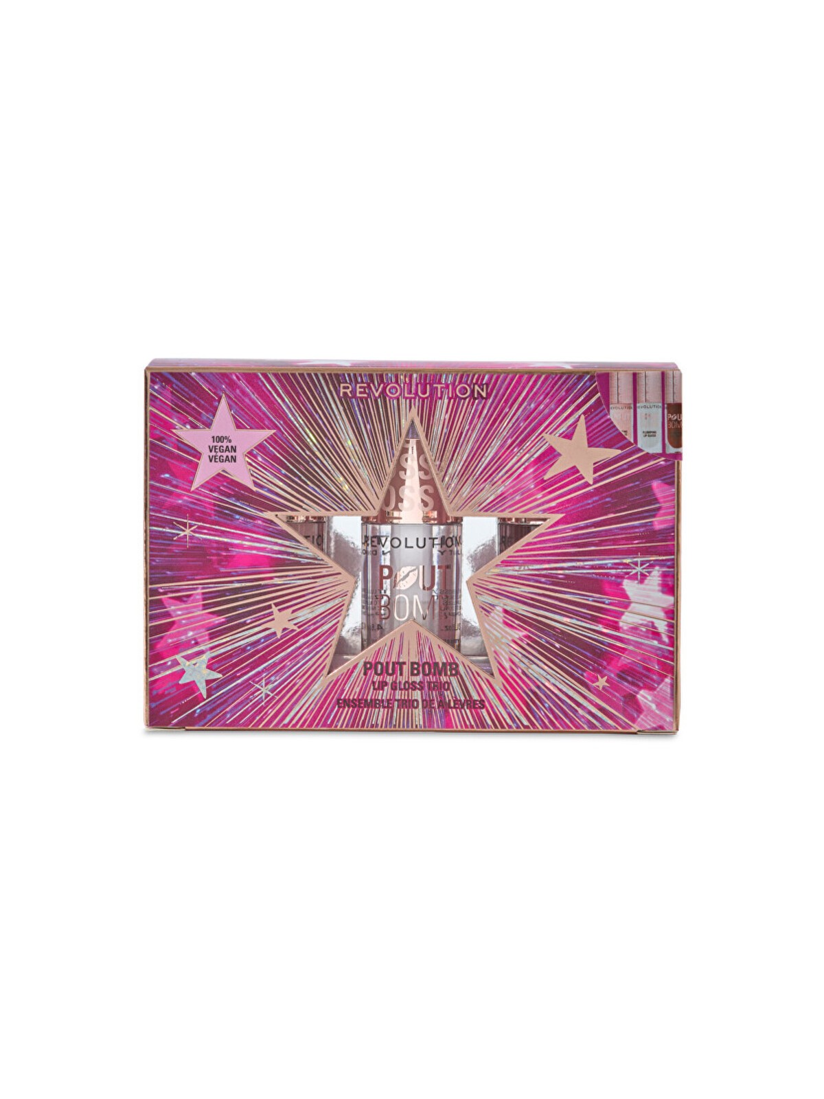 Set regalo trio di lucidalabbra volumizzanti Makeup Revolution Pout Bomb - Set regalo donna