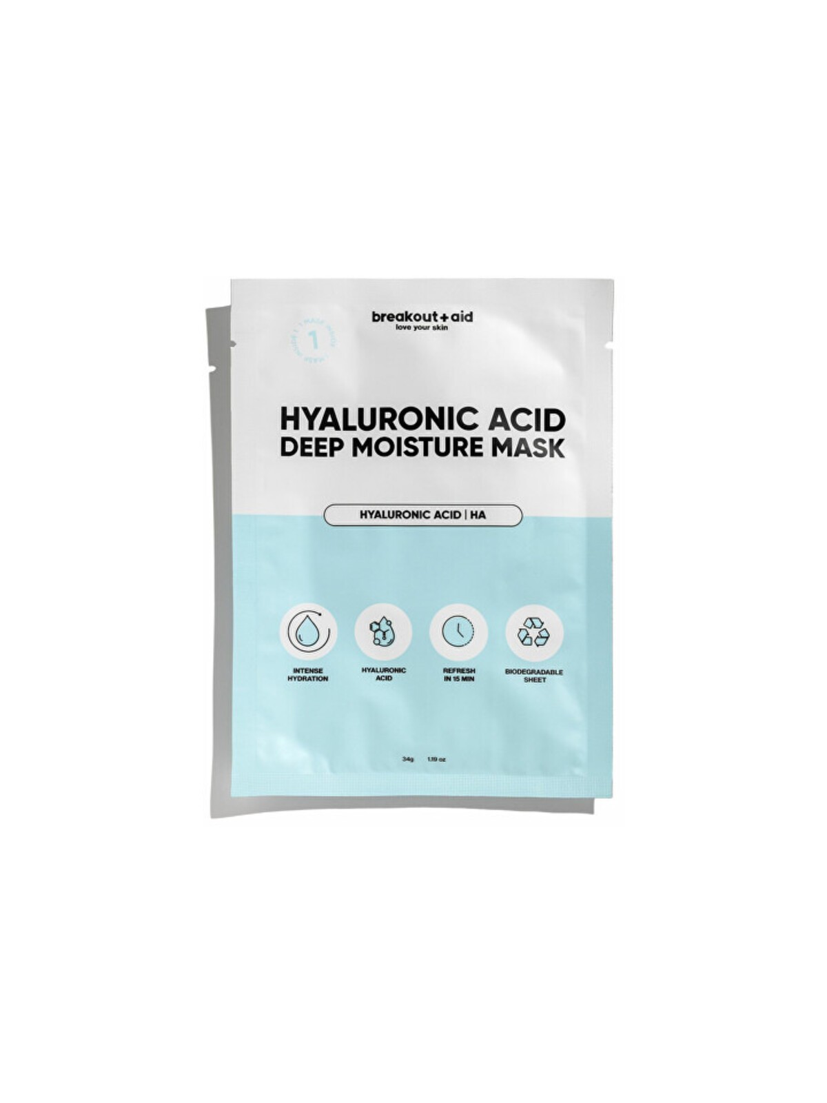 Maschera idratante Breakout+aid - Maschera idratante con acido ialuronico 34,0 g donna