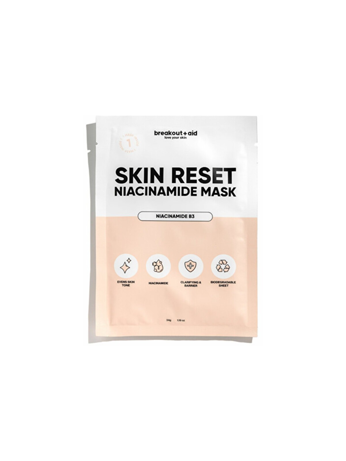 Maschera lenitiva alla niacinamide Breakout+aid 34.0g donna