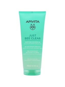 Apivita Just Bee Clear - gel detergente viso anti-acne 200ml unisex