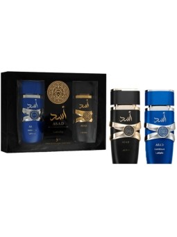 Lattafa Perfumes Asad Set regalo Asad eau de parfum 100ml e Asad Zanzibar eau de parfum 100ml unisex