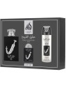 Lattafa Perfumes Ishq Al Shuyukh Silver Set regalo eau de parfum 100ml, deospray 200ml ed eau de parfum 20ml unisex