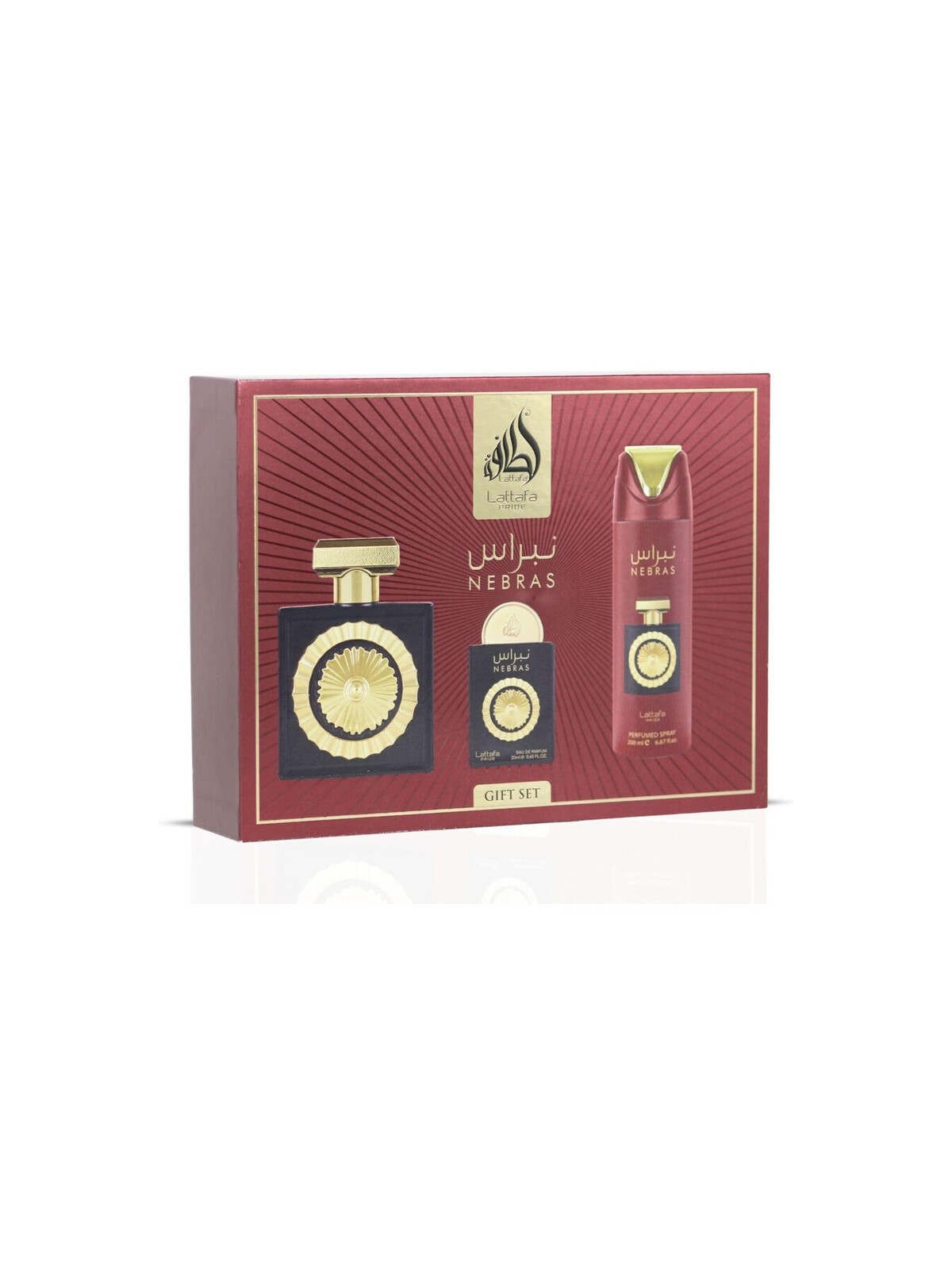 Lattafa Perfumes Nebras Set regalo eau de parfum 100ml, deospray 200ml ed eau de parfum 20ml unisex