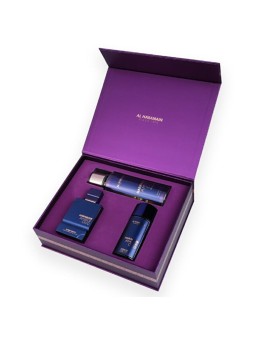 Al Haramain Amber Oud Dubai Night Set regalo Extrait de parfum 75ml, extrait de parfum 30ml e body roll 250ml unisex