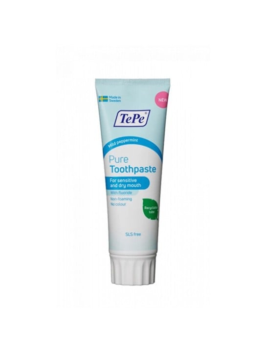 TePe Pure Toothpaste - Dentifricio al fluoro 75ml donna