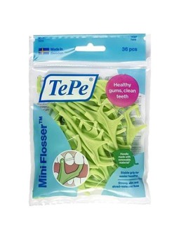 TePe Mini Flosser (36 pezzi) - Filo interdentale con filo interdentale Donna