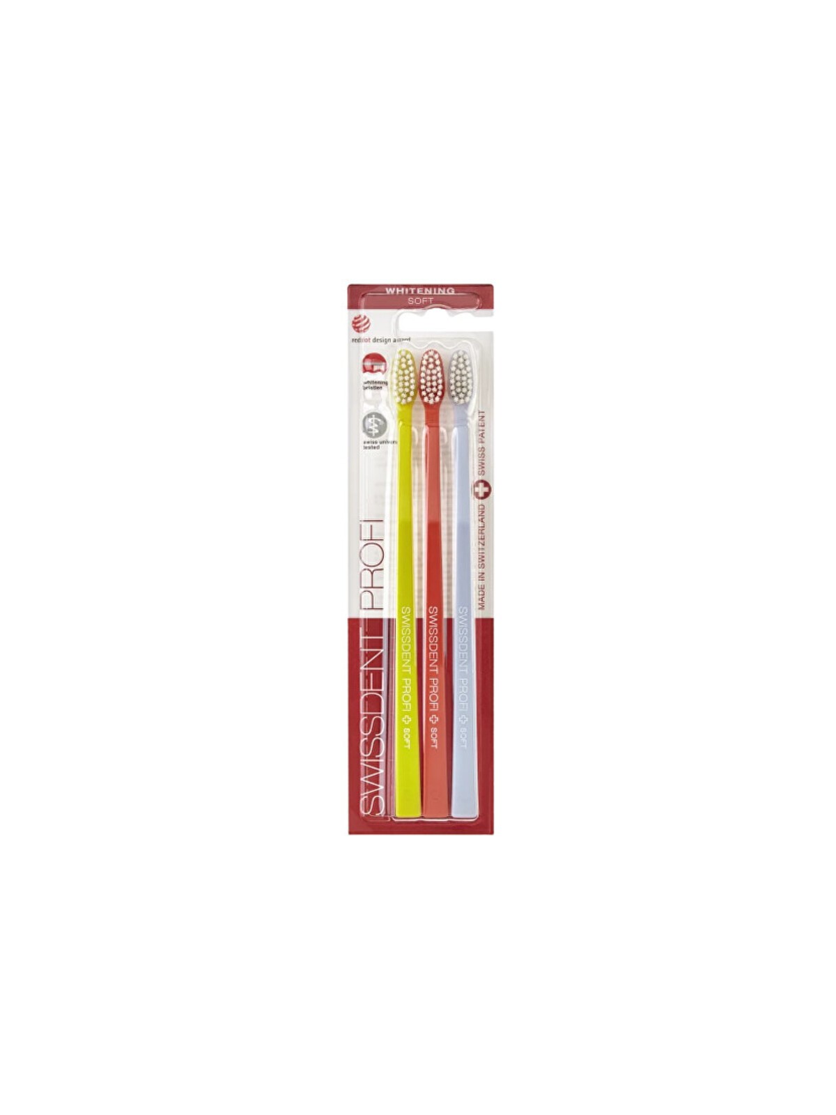 Swissdent Whitening Soft Locarno (2 + 1) - Spazzolino da denti donna
