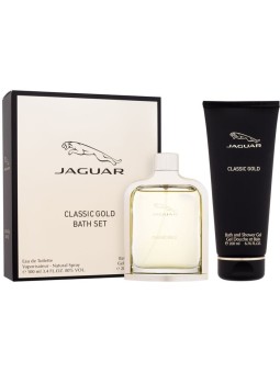 Cofanetto regalo Jaguar Classic Gold, eau de toilette 100ml e gel doccia 200ml uomo