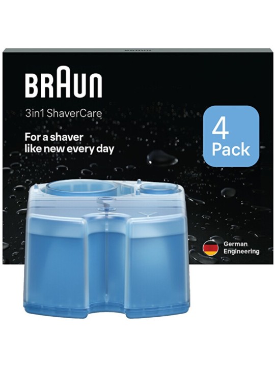 Braun ShaverCare 3in1 (4 pezzi) - Cartucce di ricambio per stazioni di pulizia uomo