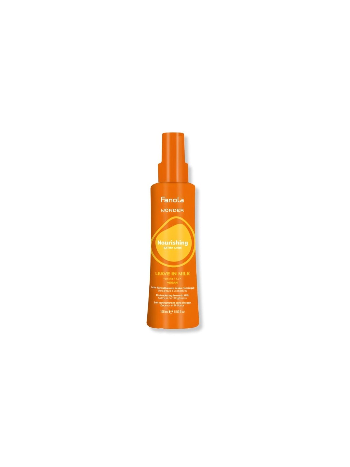 Fanola Wonder Latte senza risciacquo nutriente extra-care - Latte senza risciacquo ricostituito in spray 195ml donna