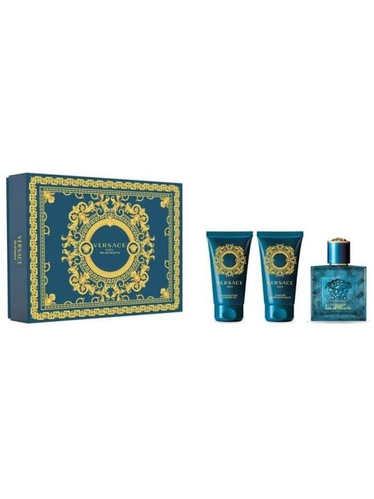 Set regalo Versace Eros 50ml eau de toilette, gel doccia e balsamo dopobarba Eros 50ml Eros uomo