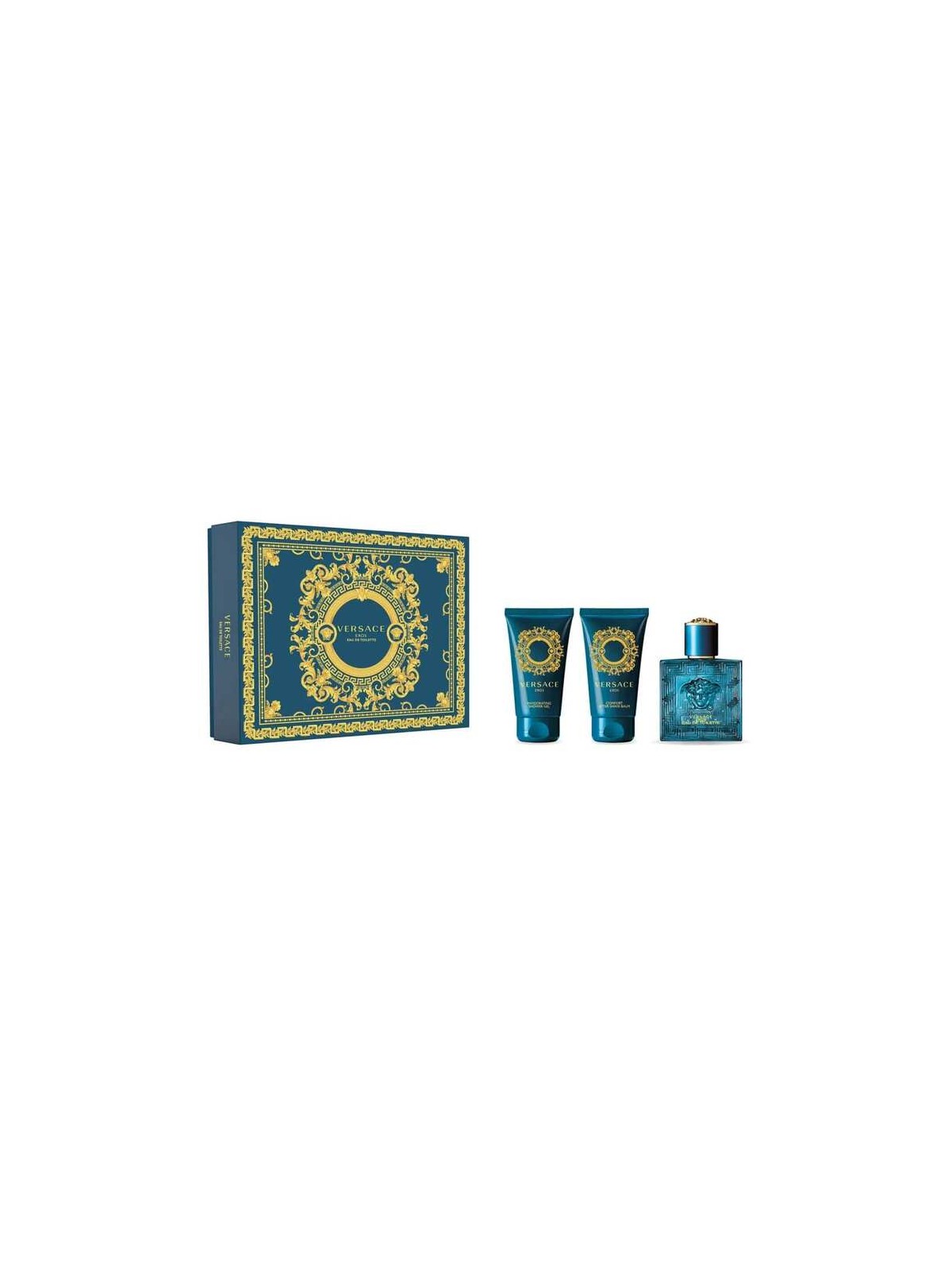 Set regalo Versace Eros 50ml eau de toilette, gel doccia e balsamo dopobarba Eros 50ml Eros uomo