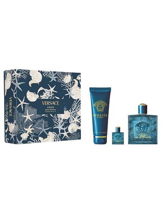 Versace Eros Set regalo eau de toilette 100ml, gel doccia 150ml e miniatura eau de toilette 5ml donna