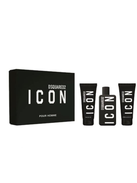 Dsquared2 Icon Pour Homme Gift set eau de parfum 100ml, shower gel 100ml e balm po holen 100ml uomo
