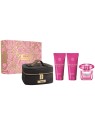 Cofanetto regalo Versace Bright Crystal Absolu: eau de parfum 90ml, lozione corpo 100ml, gel doccia 100ml e pochette da donna.