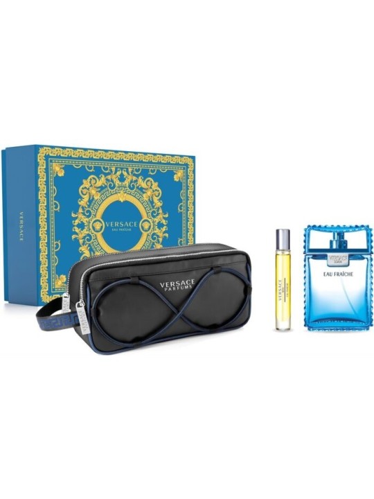 Versace Man Eau Fraiche SET eau de toilette 100ml + eau de toilette 10ml + trousse uomo