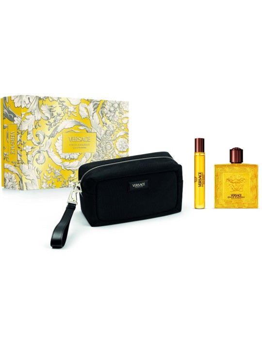 Versace Eros Energy Set regalo eau de parfum 100ml, eau de parfum in miniatura 10ml e cosmetici per uomo