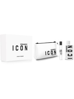 Dsquared2 Icon Pour Femme Set regalo eau de parfum 100, eau de parfum in miniatura 10ml e cosmetici dad donna